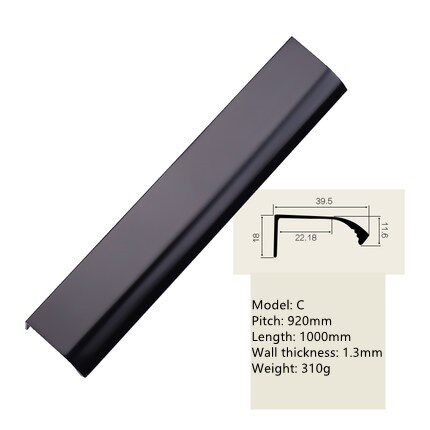 Modern invisible wardrobe door cabinet door handle edged han