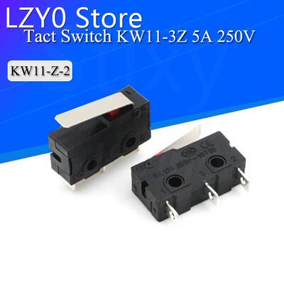 10PCS Tact Switch on off KW11-3Z 5A 250V Microswitch 3PIN Bu
