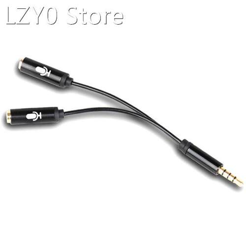 Mic Audio Splitter Microphone Extension Cable 3.5mm Male to
