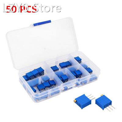 50 PCS 3296W Multiturn Trimmer Potentiometer Kit 3296 Variab