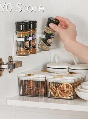 5Pcs Free Punch Spice Rack Wall Mount Kitchen Organizer Seas