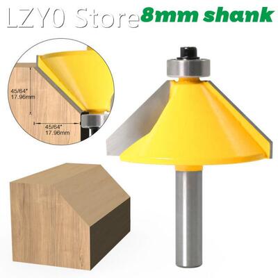 1PC 8mm Shank High Quality Large 45 Degree Chamfer & Bev