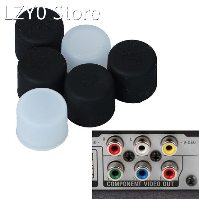 10pcs Silicone TV Audio Video Interface Dust Plug RCA Female