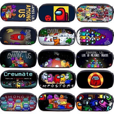 New among us game single layer pencil case polyester large