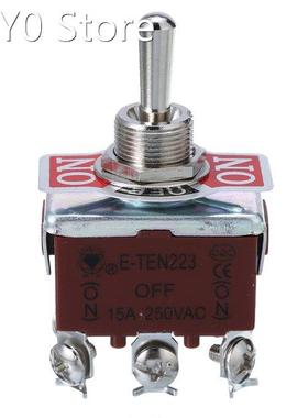 1pc Mayitr Electric Toggle Switch 6 Pin DPDT 3 Position Mome
