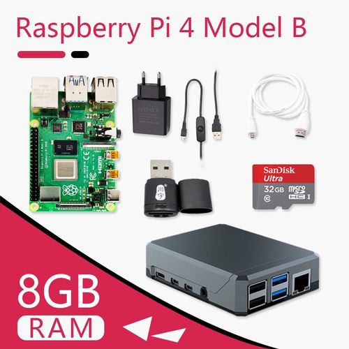 Original Raspberry Pi 4 Model B 8G Kit Pi 4 board Micro HDM