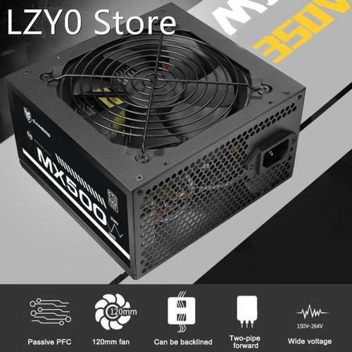 MX500 ATX-300W 500W PC Power Supply Passive PFC 120mm Silent