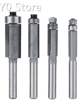 Flush Trim Bit Set End Mill Milling Cutter 1/4'' Str