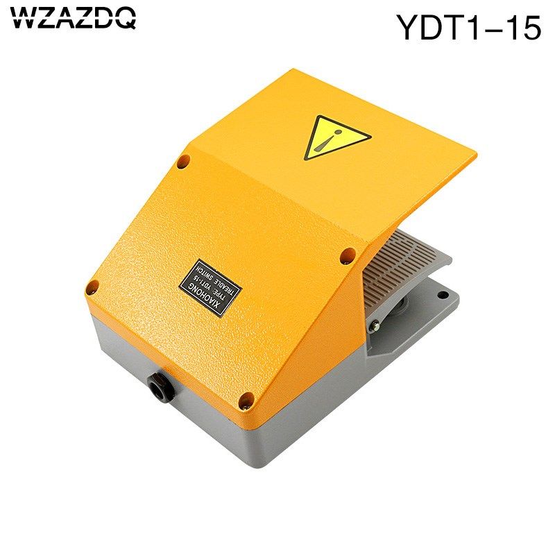Foot switch YDT1-15 aluminum shell gray double pedal switch