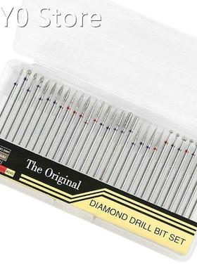 30pcs/set Diamond Tungsten Nail Drill Bits Set Rotate Millin