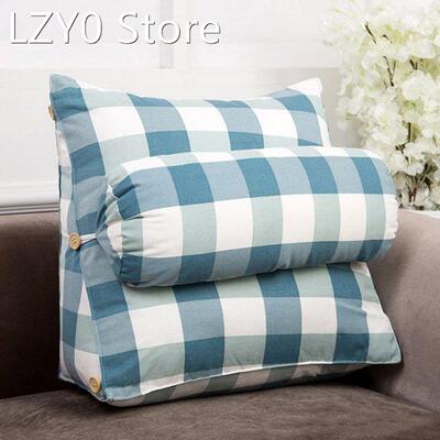 Cotton Linen Triangular Backrest Cushion for Chair Sofa Cush