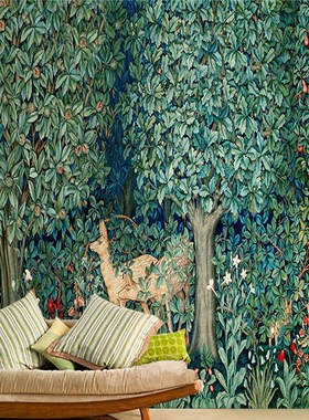 Custom rainforest living room TV background 3D wallpaper for