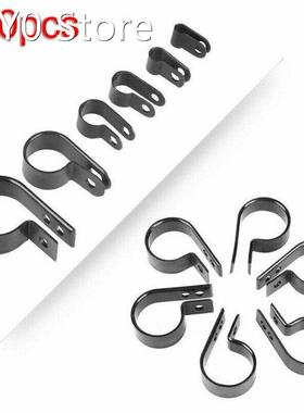 200 Pcs Cable Clamp Black Nylon Screws Plastic R-Type Clips