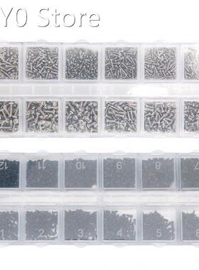 1200Pcs Self-Tapping Screws Round Head Cross Silver/Black Ca