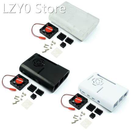 Raspberry Pi 4B ABS injection molded case with a black and w