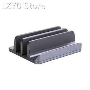 Aluminum Alloy Adjustable Vertical Laptop Stand 2 Slot and a