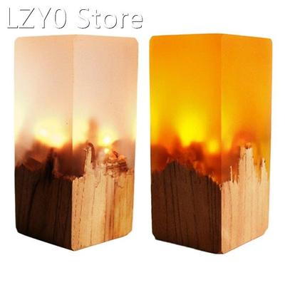 Wooden Mood Lighting LED Lights with Resin Lampshade for Roo