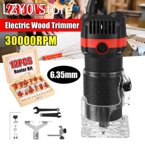 2300W 30000rpm Wood Electric Hand Trimmer Woodworking Engrav