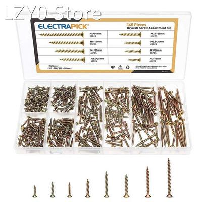 345pcs Cross Phillips Flat Countersunk Fibreboard Head Self-