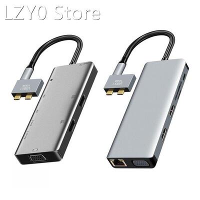 100W PD Converter Multi-ports Ethernet Hub Adapter Hub Dual