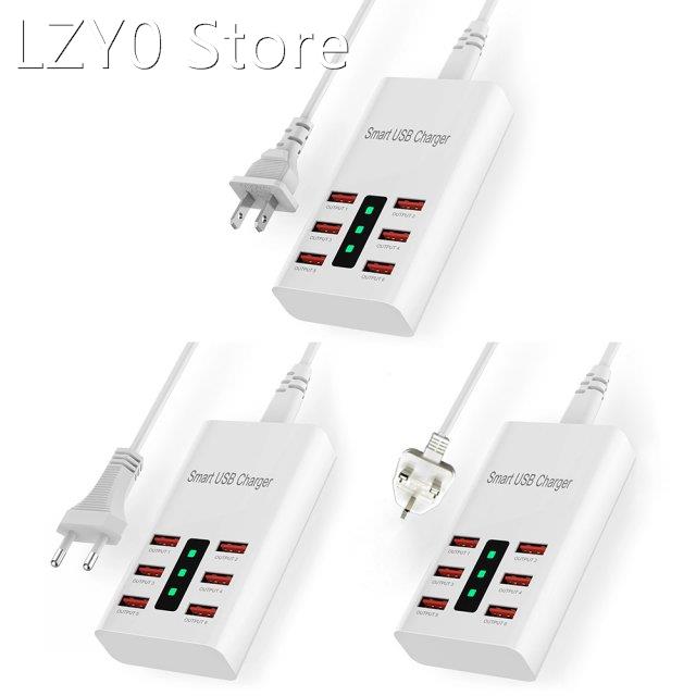 30W 6 Ports USB Charger HUB Splitter Adapter Smart Universal