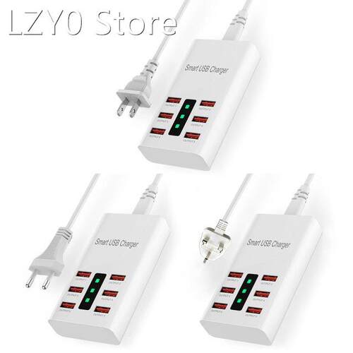 30W 6 Ports USB Charger HUB Splitter Adapter Smart Universal