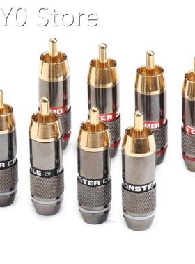 12PCS Double Self Locking Banana Plugs Set Gold Plated Coppe