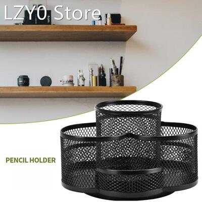 Pen Holder 360-Degree Rotating 7 Compartments Stationary Wor
