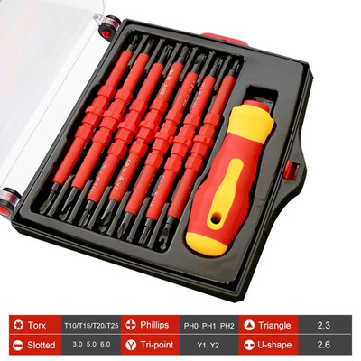SKIUNT Insulated Screwdriver Set Screw Driver Bit Magnetic