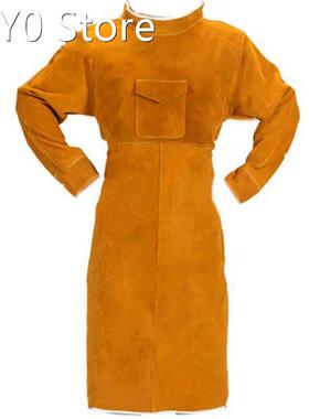 85CM Welding Apron with Sleeves, Leather Welder Apron, Cowhi