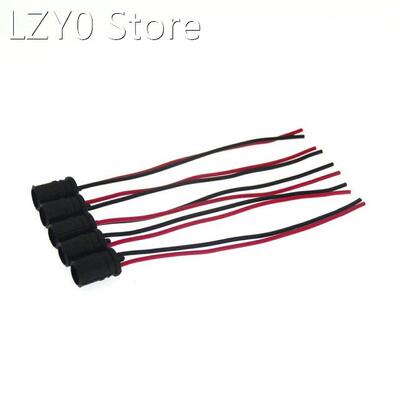 5Pcs T10 Bulb Socket Red And Black Lines Qy-202634 Connector