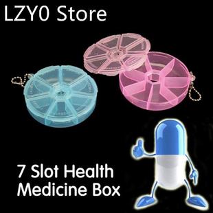Portable 7 Slot Health Pill Case Organizer Medicine Drug Rou