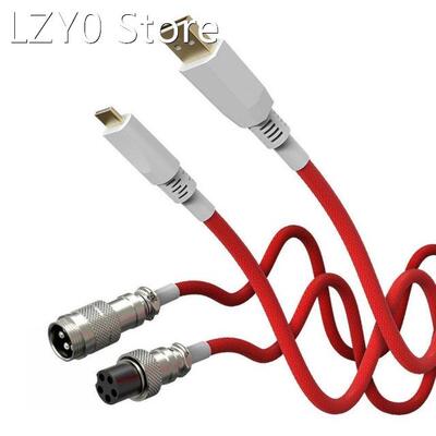 Coiling Mechanical Keyboard Aviation Connector Type-C USB Ke