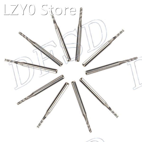 10x 3.175mm Carbide End Mill Engraving Bits CNC PCB Machiner