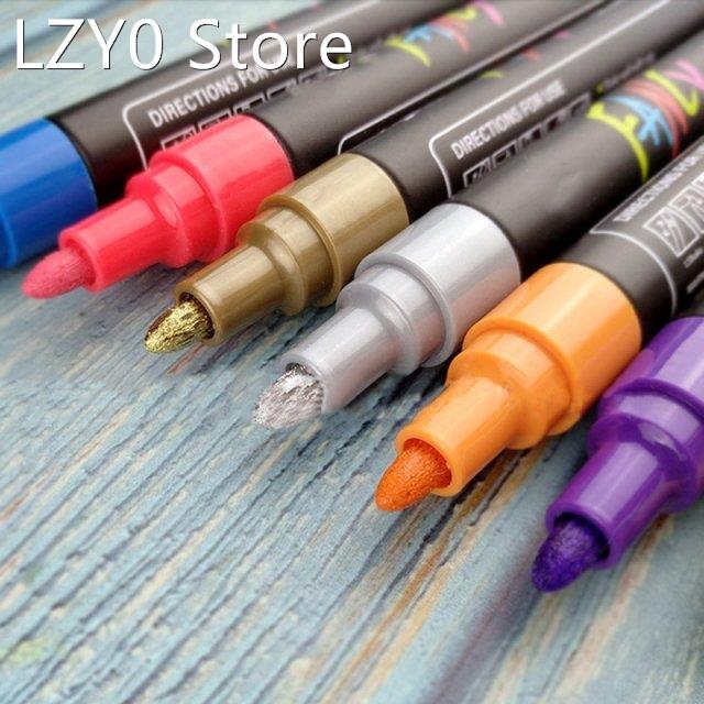 Colorful Permanent Markers Works on Plastic Wood Stone Metal