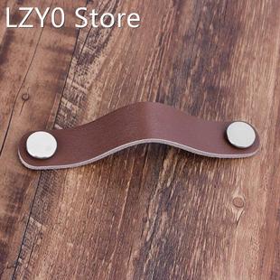 Cabinet Handle Soft PU Leather Dresser Drawer Door Knobs Pul