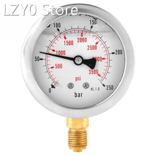 0-250Bar 0- 3750PSI Hydraulic Pressure Gauge G1/4 63mm Dial