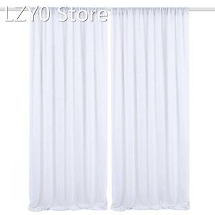 White Curtains Chiffon Drapery Backdrop Drapery For Wedding