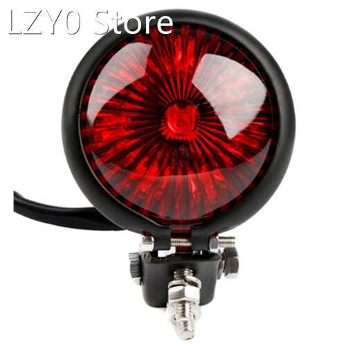 Red 12V Led Black Adjustable Cafe Racer Style Stop Tail Ligh