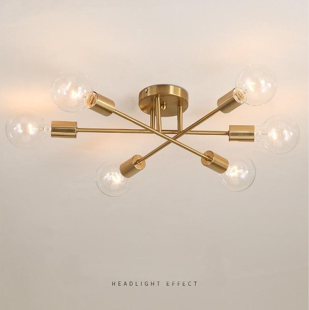 SANBGM Modern chandelier Sputnik lamps semi-embedded ceiling