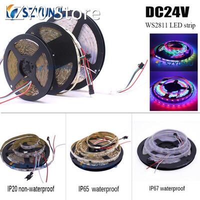 5M WS2811 16703 IC 16703 60led/m DC24V LED strip Addressable
