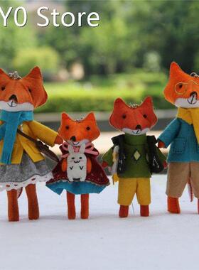 2 Pcs Children Gift Lovely Fox Families Home Decor Bedroom F