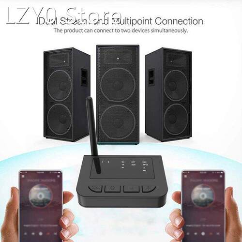 Wireless 2-in-1 Transmitter Bluetooth-compatible V5.0 Low La