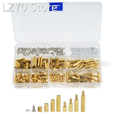 300PCS M3 Brass Hex Standoff Nut Spacing Screw Assortment Se