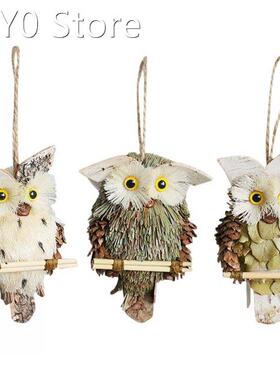Owl Pendant Small Garden Christmas Ornament Handicraft Decor