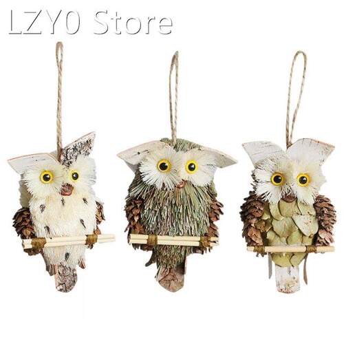 Owl Pendant Small Garden Christmas Ornament Handicraft Decor