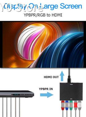 YPBPR RGB to HDMI-Compatible 1080P to RGB Component Video +R
