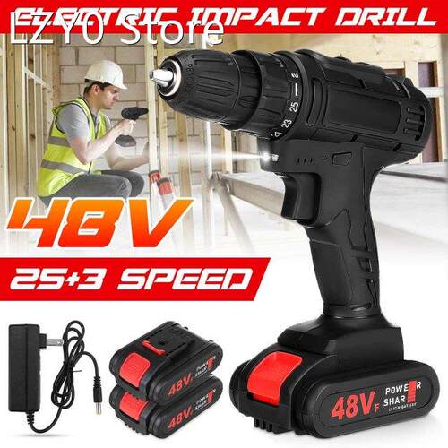 48V Cordless Electric Impact Drill 3 in 1 Electric Drill Scr
