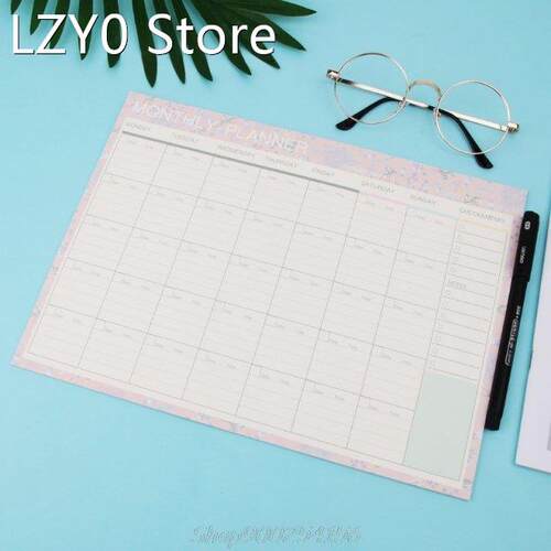 Monthly Paper Pad 20 Sheets DIY Planner Desk Agenda Gift Sch