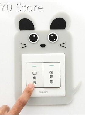 1Pc Silicone Cartoon Luminous Switch Paste Wall Stickers Bed